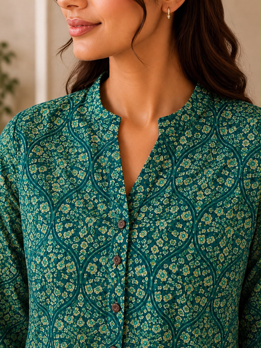 Printed Cotton Short Kurti