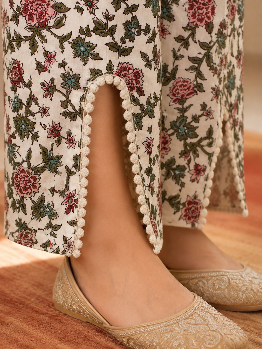 Ivory Floral Suit Set