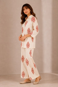 Maroon Buta Cotton Co-ord Set