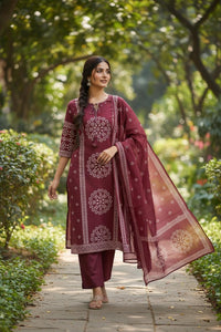 Mandala Printed Suit Set