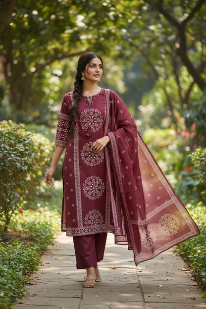 Mandala Printed Suit Set