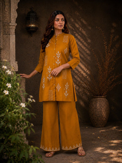 Mustard Muse Cotton Co-ord Set