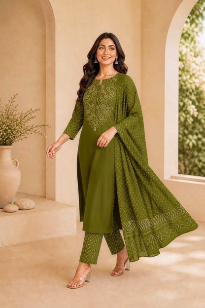 Rangrez Bandhani Suit Set