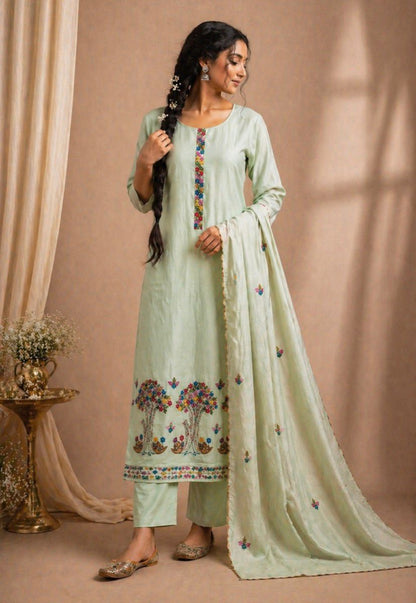 Mint Petal festive Suit Set