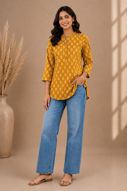 Amaltas Printed Short Kurti