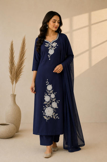 Navy Blue Suit Set