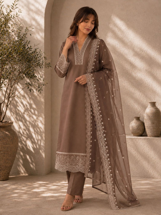 Dastoor Embroidered Suit Set