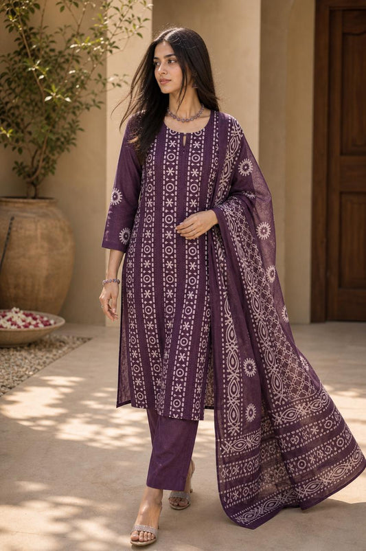 Riwaayat Print Suit Set