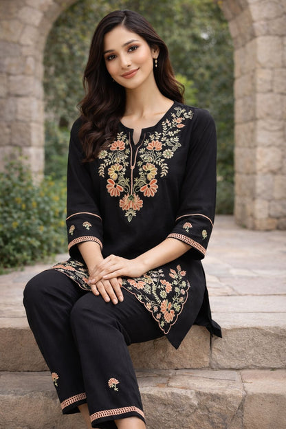 Midnight Bloom Co-ord Set