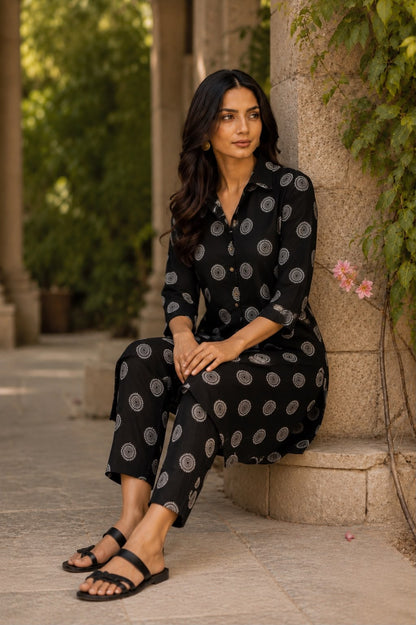 Noir Buta Cotton Co-ord Set