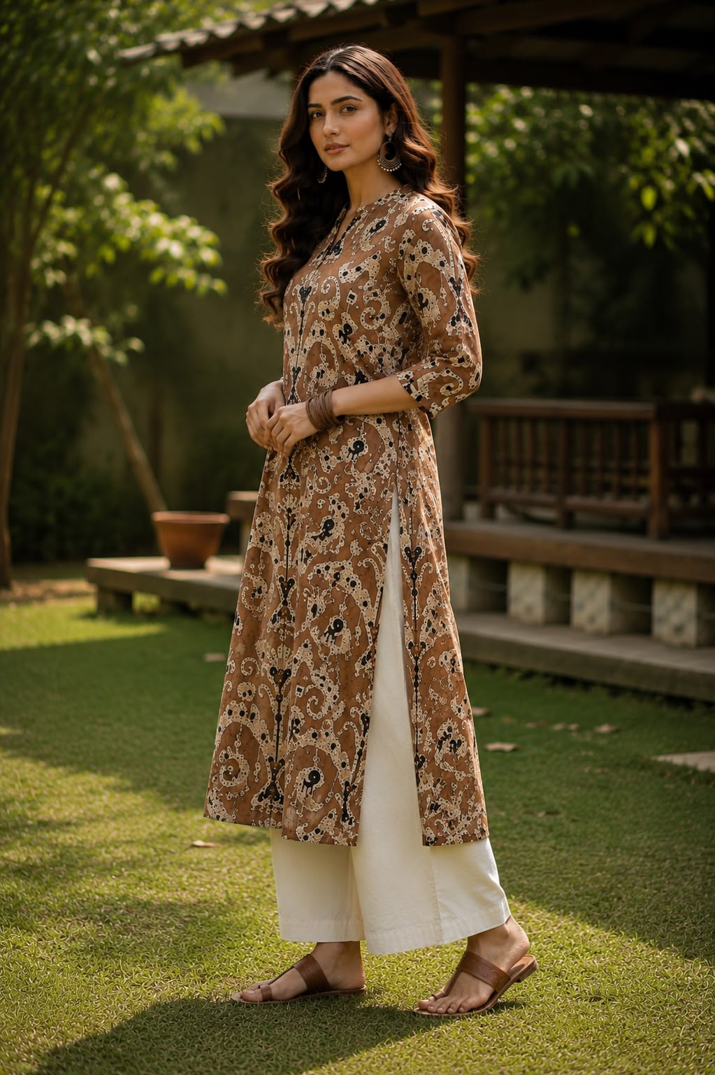 Dabu Print Cotton Kurti