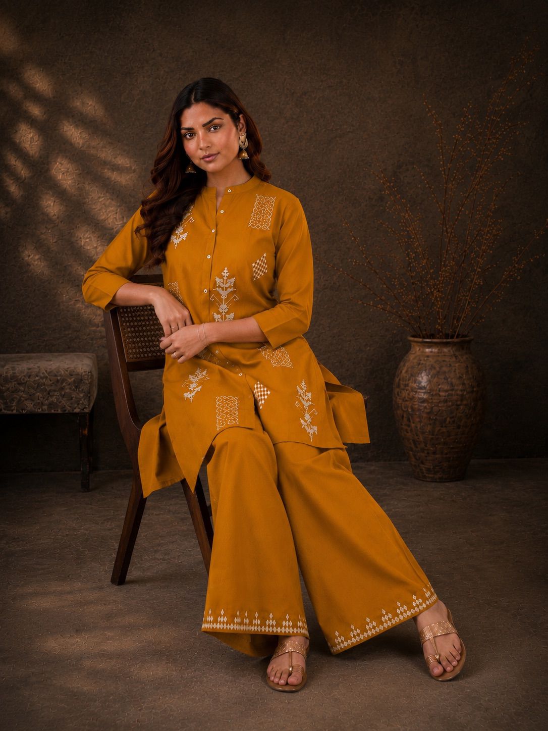 Mustard Muse Cotton Co-ord Set