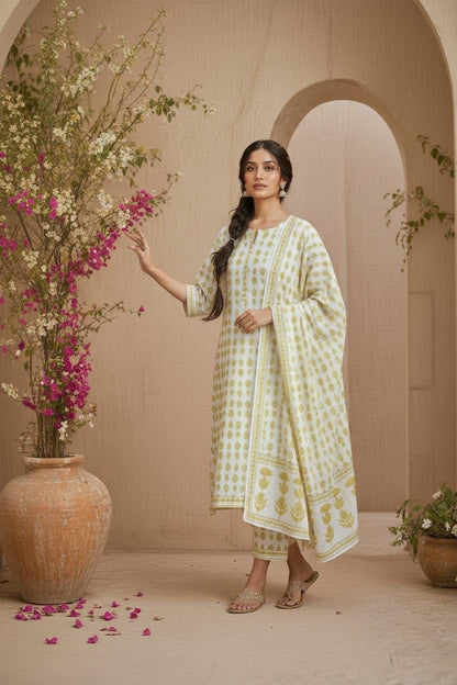 Sunflower Cotton Suit Set