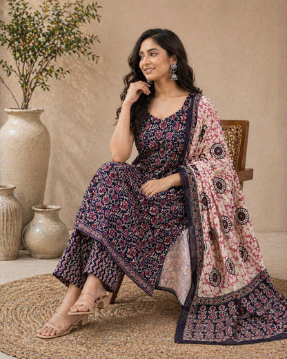 Bagh Print Kurta Set