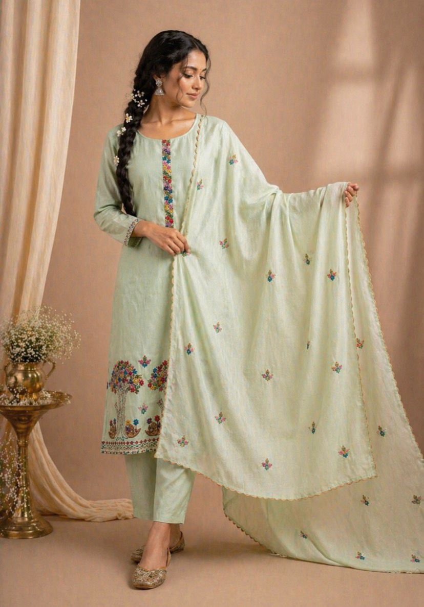 Mint Petal festive Suit Set