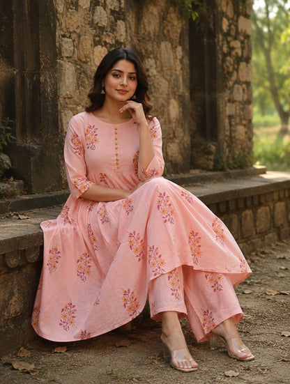Soft Pink Floral Co-ord Set