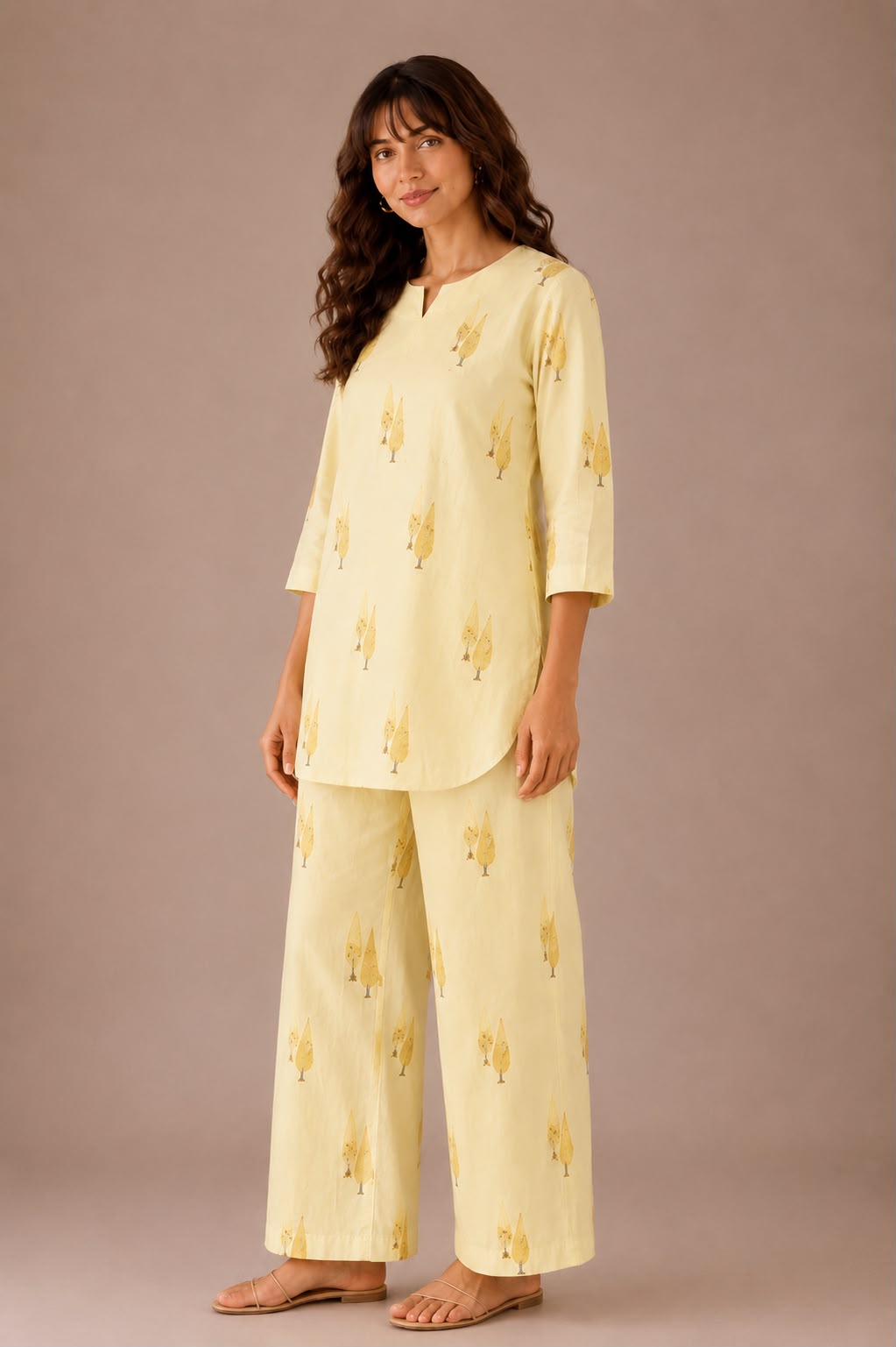 Yellow Leaf Cotton Set
