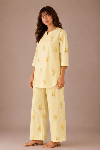 Yellow Leaf Cotton Set