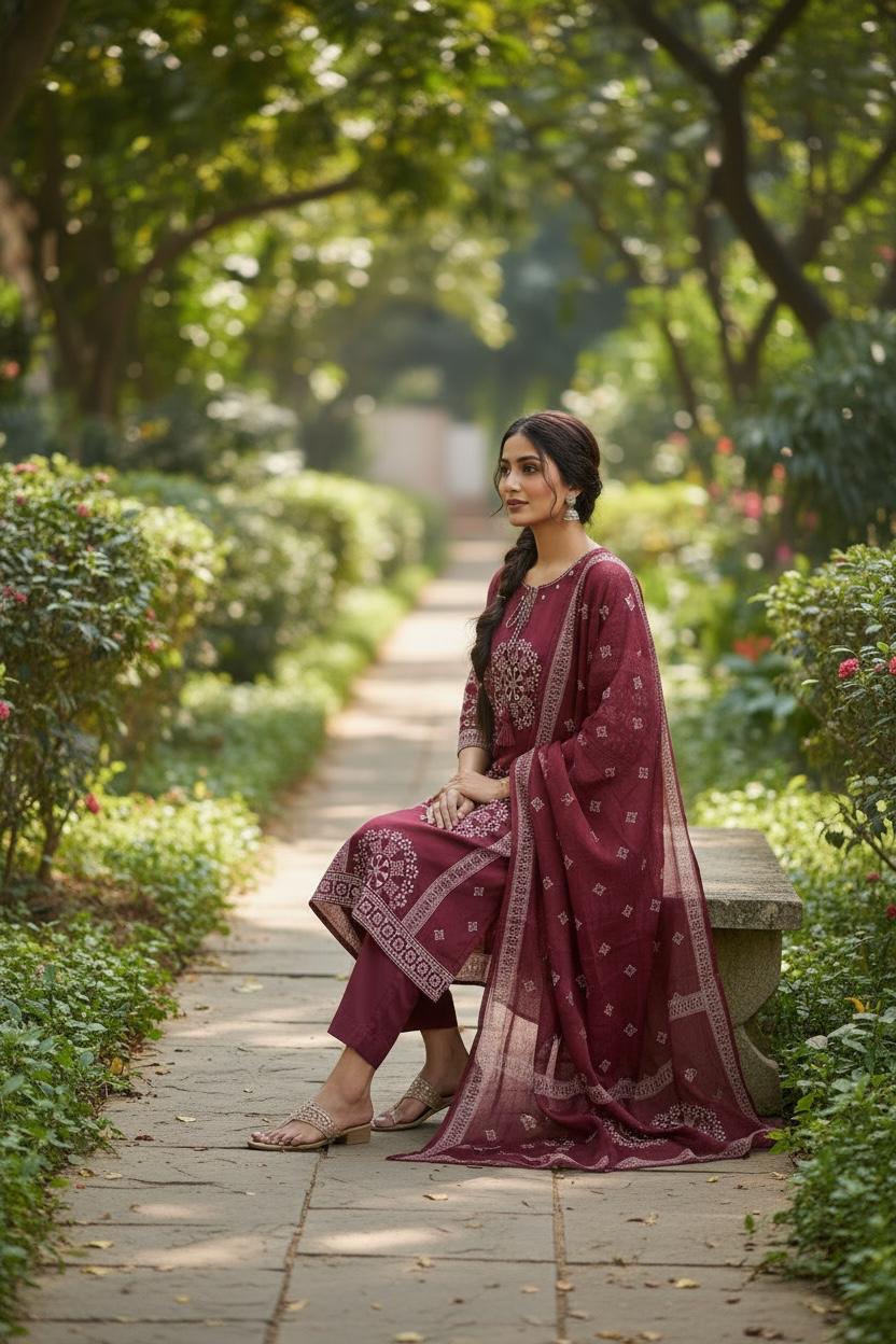 Mandala Printed Suit Set