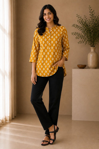 Amaltas Printed Short Kurti