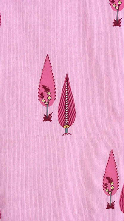 Pink Leaf Cotton Set