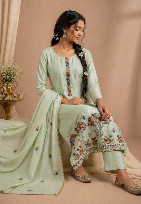 Mint Petal festive Suit Set