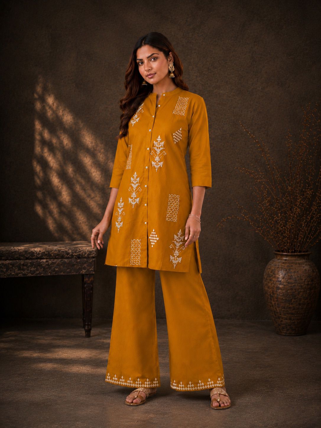 Mustard Muse Cotton Co-ord Set
