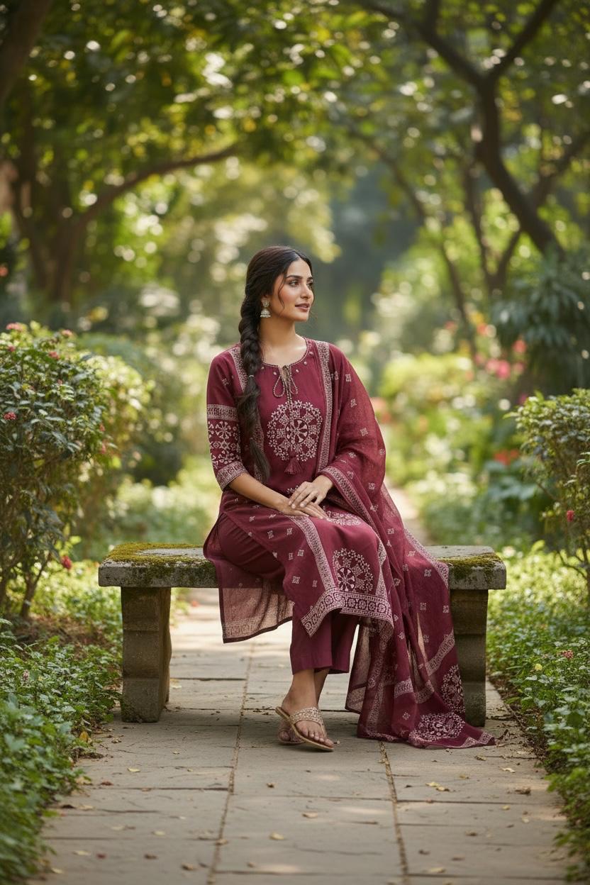 Mandala Printed Suit Set