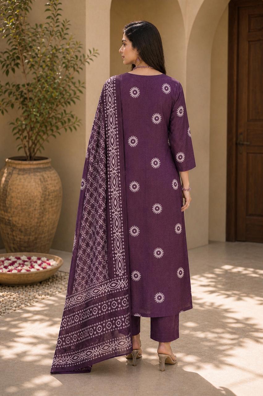 Riwaayat Print Suit Set