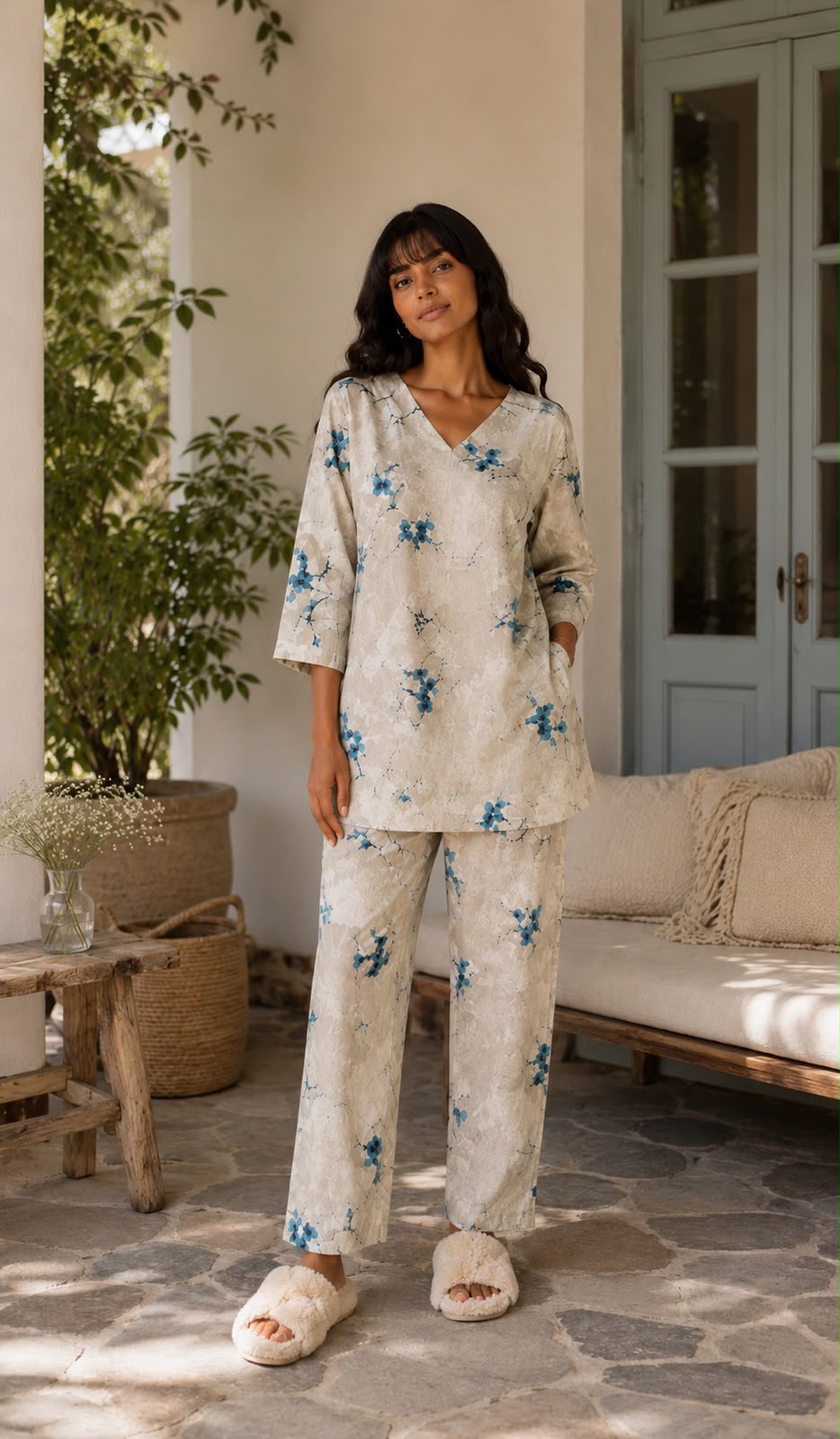 Blossom Cotton Loungewear Set
