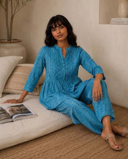 Azure Cotton Co-ord Set