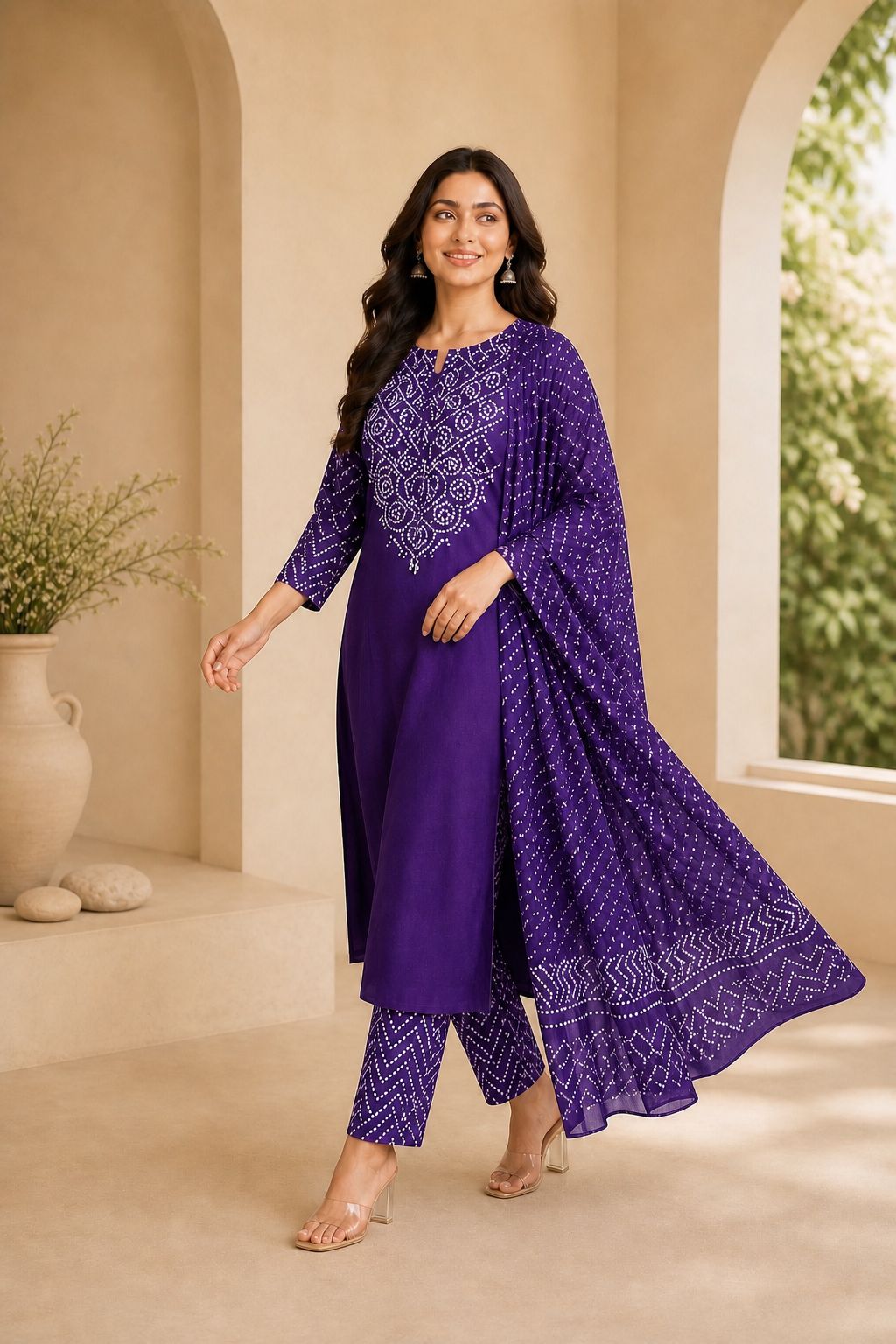 Rangrez Bandhani Suit Set