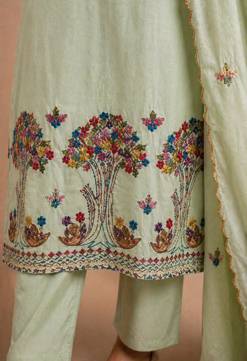 Mint Petal festive Suit Set