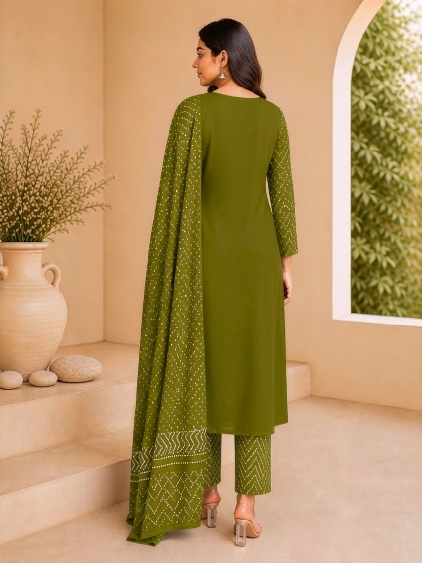 Rangrez Bandhani Suit Set