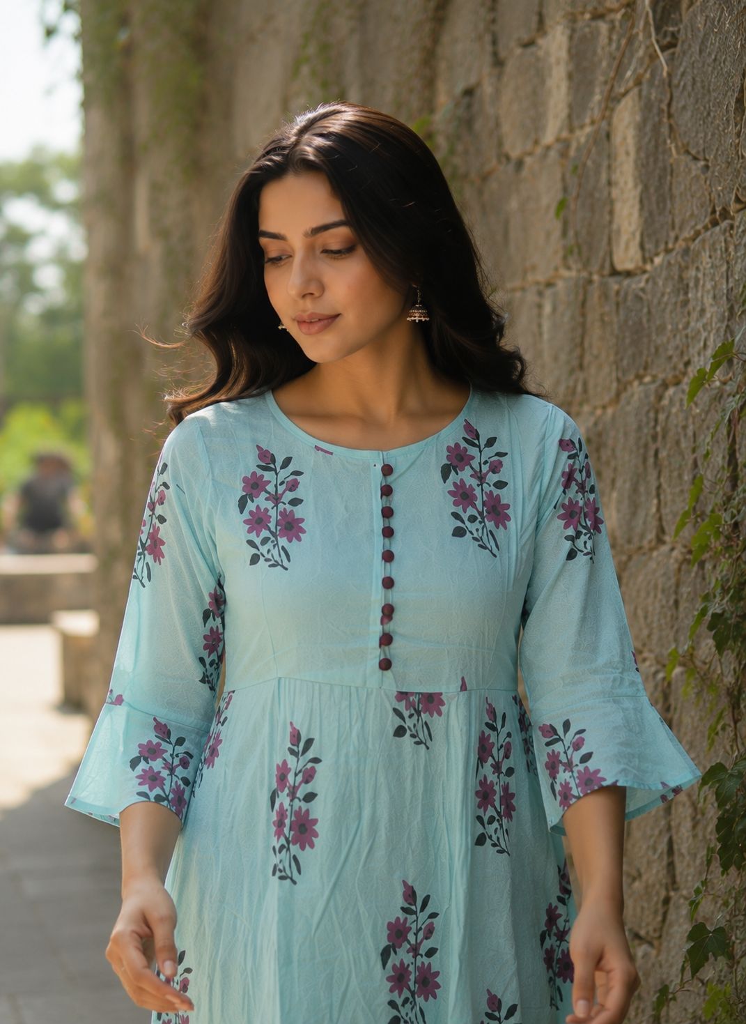 Powder Blue Floral Co-ord Set