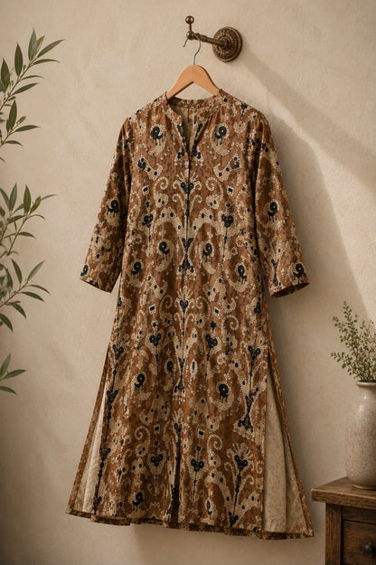 Dabu Print Cotton Kurti