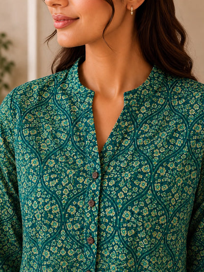 Printed Cotton Short Kurti