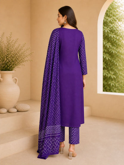 Rangrez Bandhani Suit Set