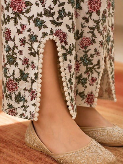 Ivory Floral Suit Set