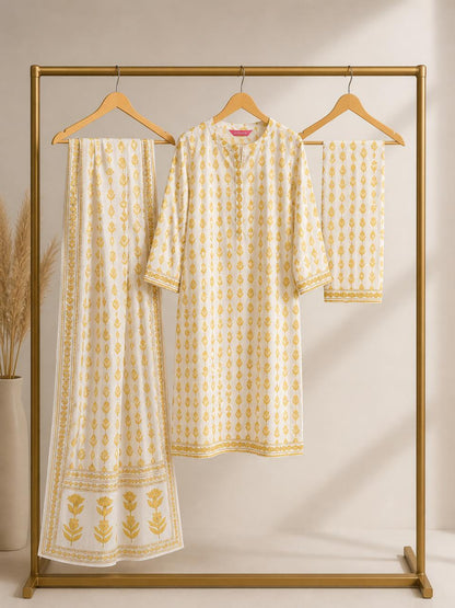 Sunflower Cotton Suit Set