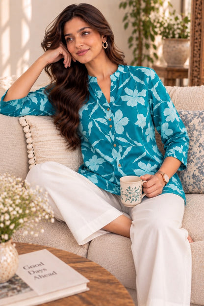 Leher Printed Cotton Kurti