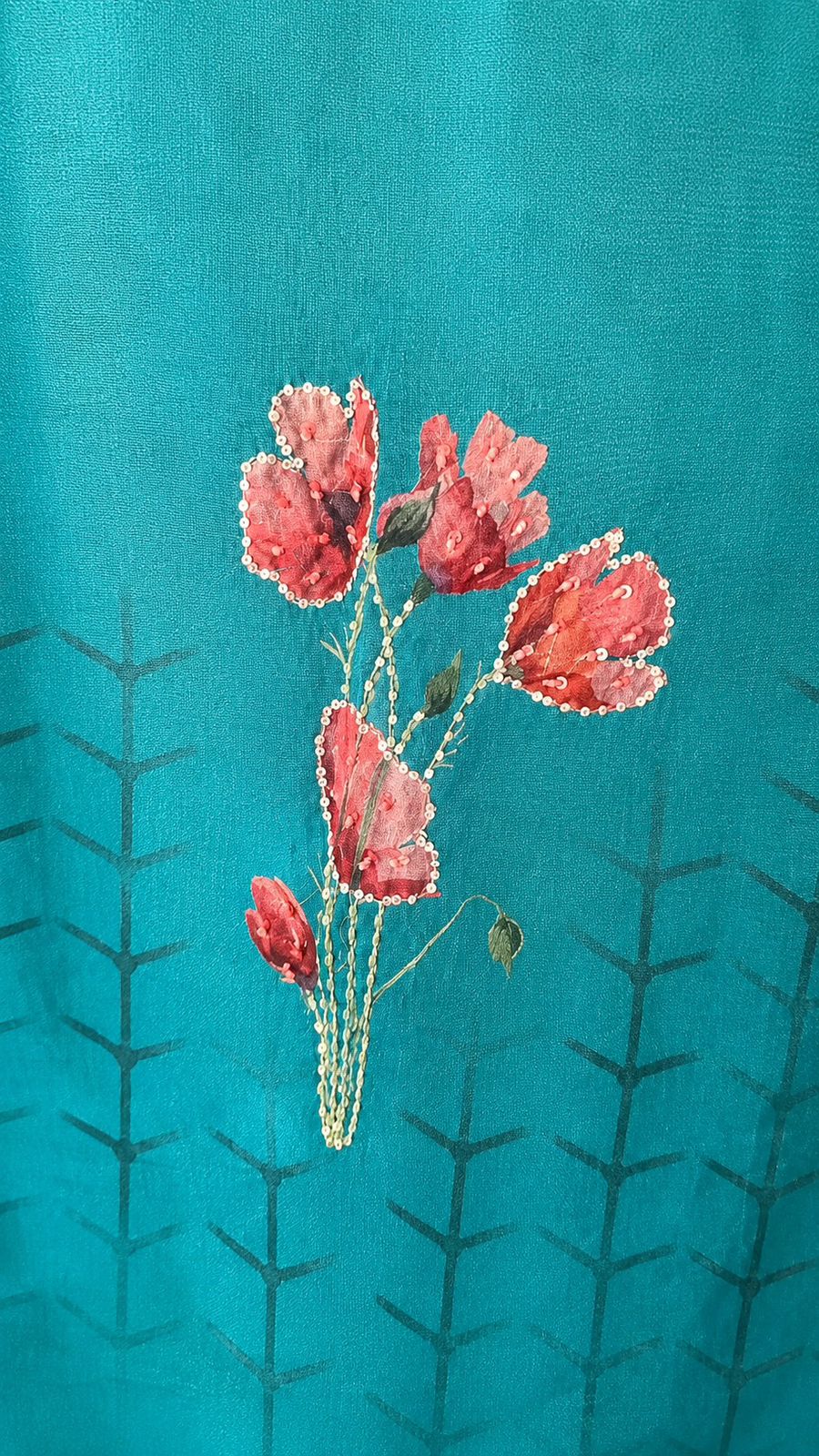 Teal Floral Suit Set