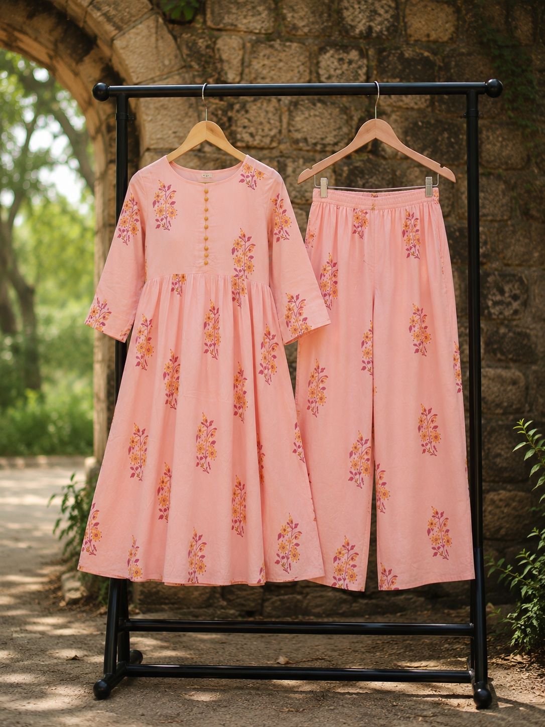Soft Pink Floral Co-ord Set