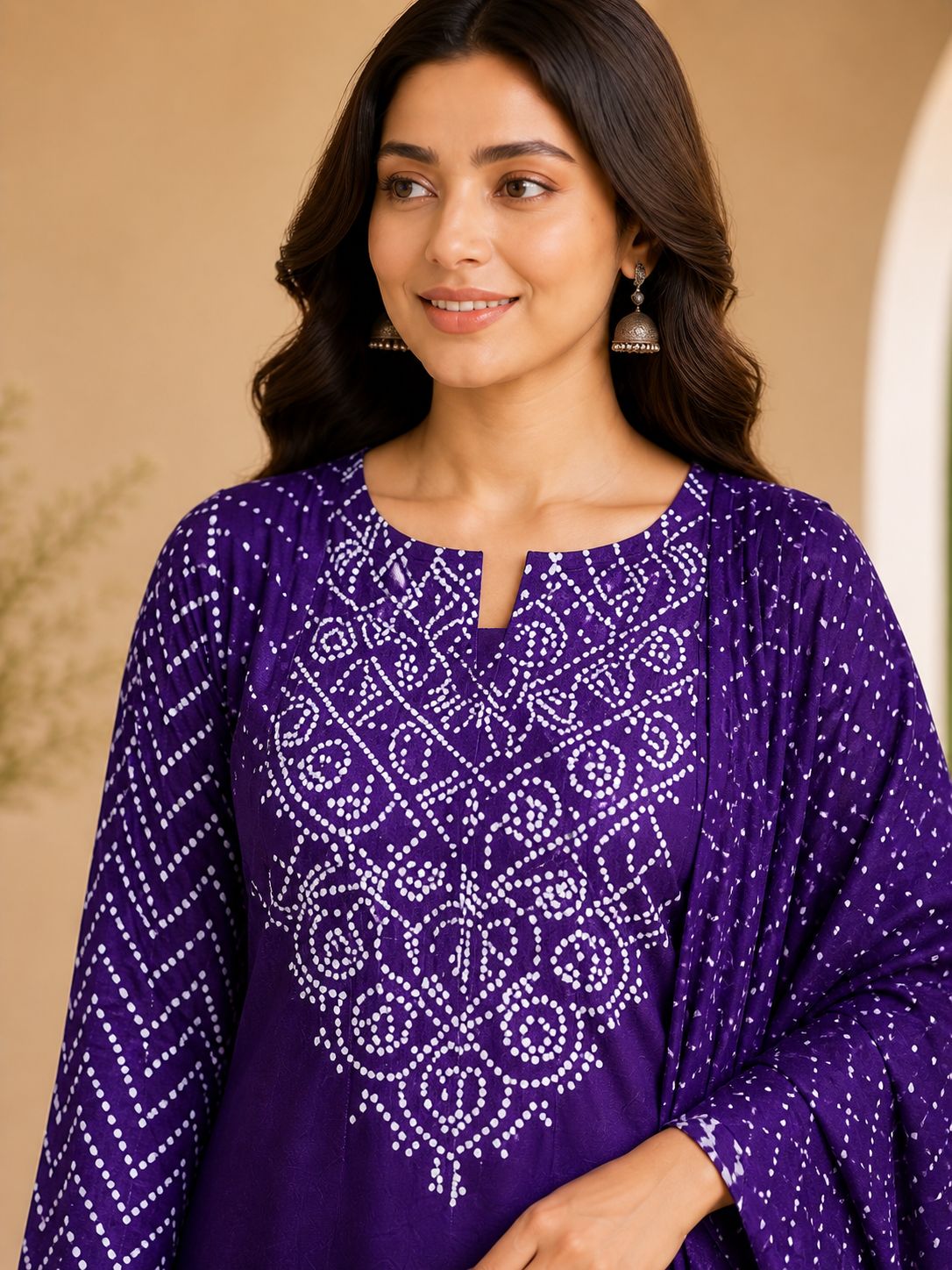 Rangrez Bandhani Suit Set