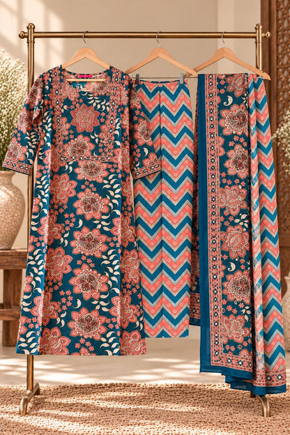 Teal Floral Suit Set