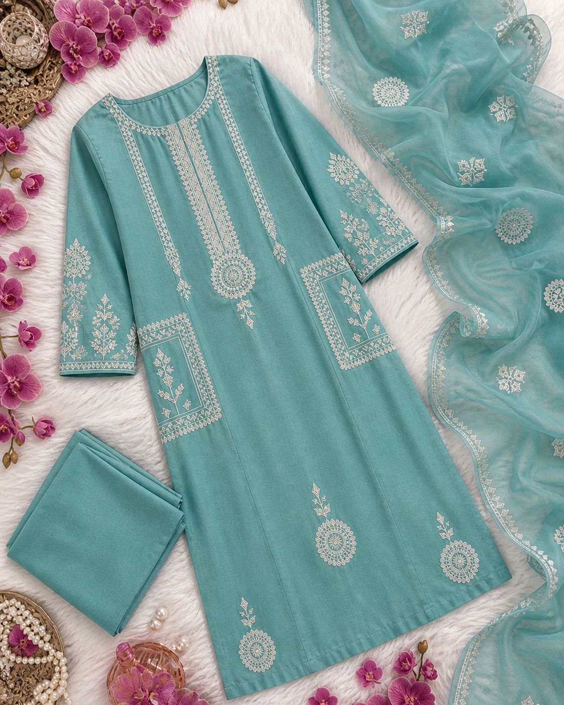 Meher Mint Suit Set