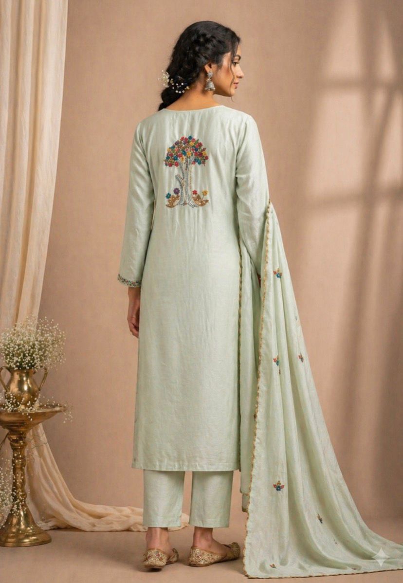 Mint Petal festive Suit Set