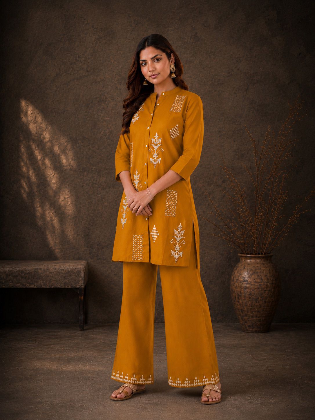 Mustard Muse Cotton Co-ord Set