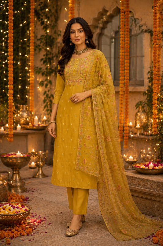 Radiant Floral Suit set
