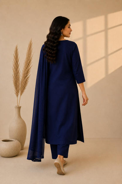 Navy Blue Suit Set